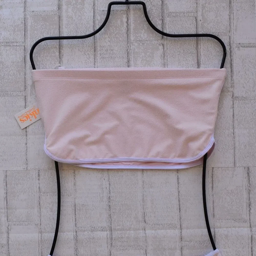 Frankies Bikinis Hannah 70s Tube Bikini Top - Rosewater - XS - NWT
